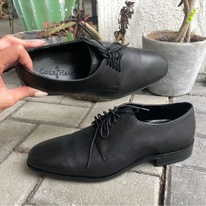 NIB Cole Haan Kilgore Black Pebbled Leather Oxfords